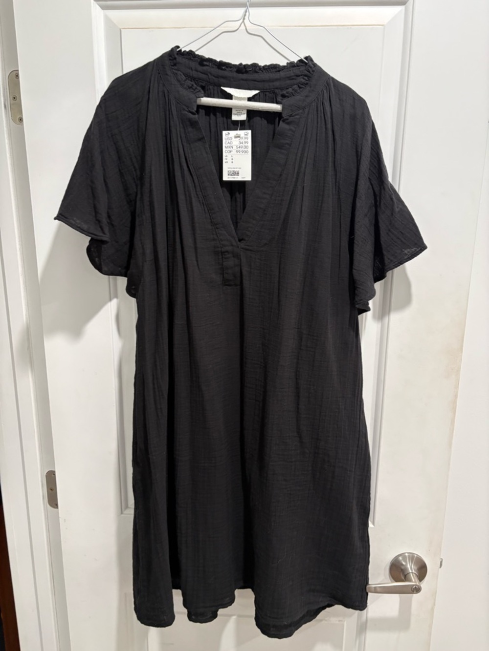 A line muslin tunic dress